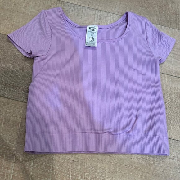ATHLETA GIRLS LARGE 12 ATHLETIC TOP SHIRT PURPLE - Picture 2 of 7